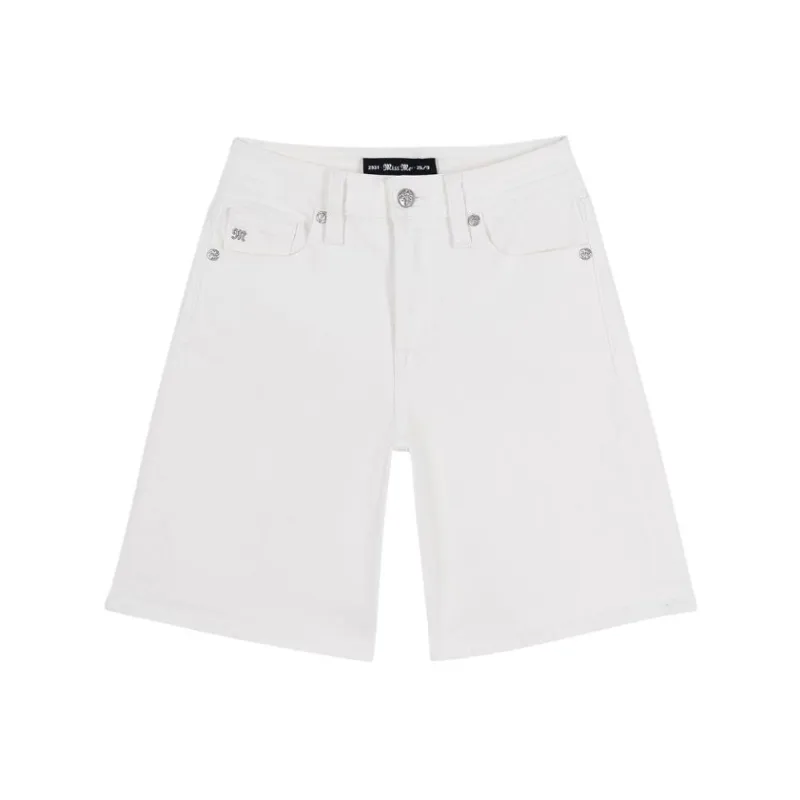 MISS ME Denim Shorts Women's Cloud Comfort White-0