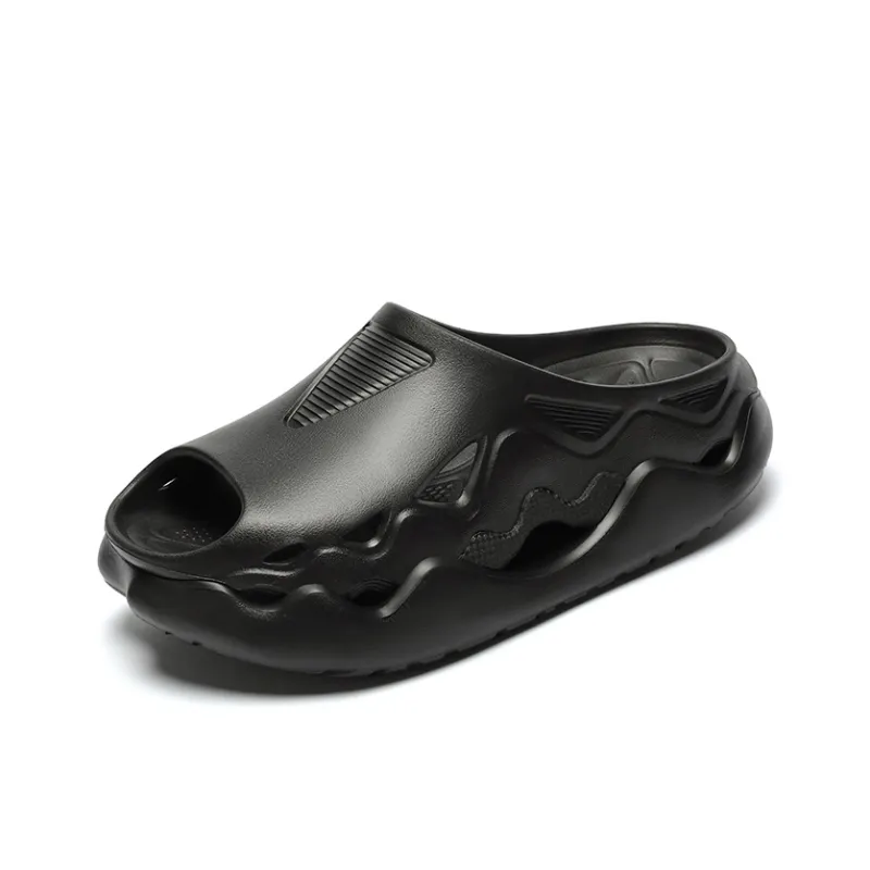Cool Mamba Series Slip Resistant Massage Cushioning Slide Slippers Unisex Spurs Black-2