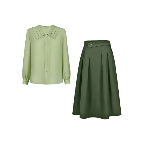 DIFFIE RIEGER Skirt Set Women's Green