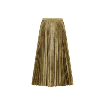 DIOR SS25 Casual Long Skirts Women's Gold