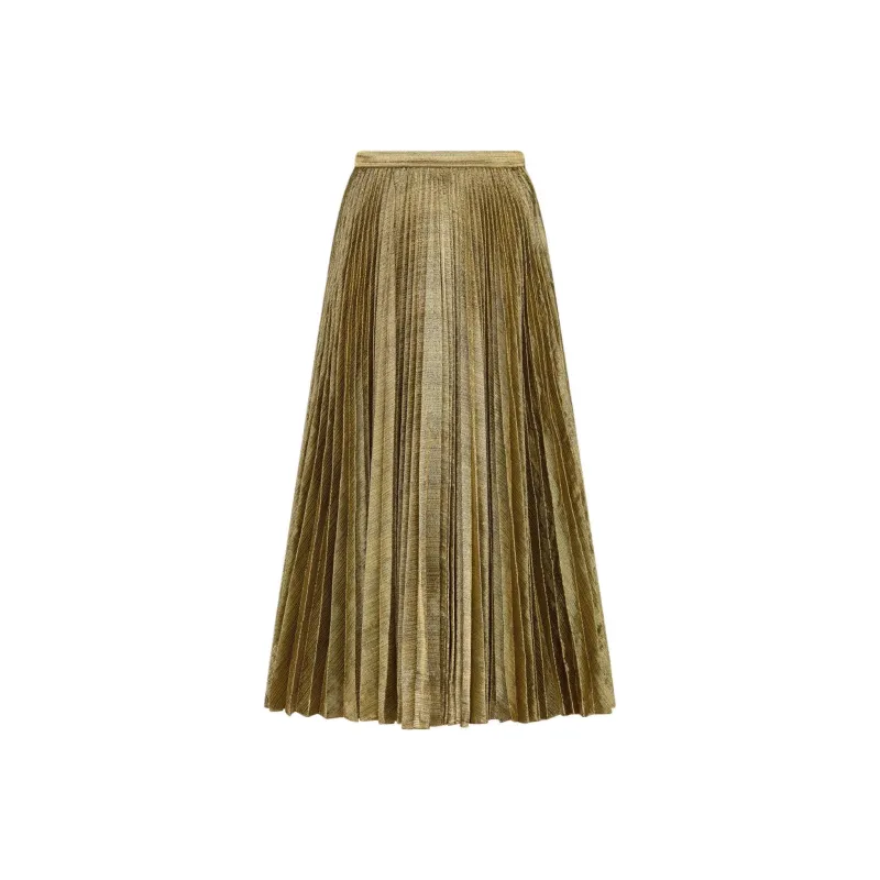 DIOR SS25 Casual Long Skirts Women's Gold-0