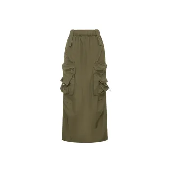 D'zzit Casual Long Skirt Women's Dark Green