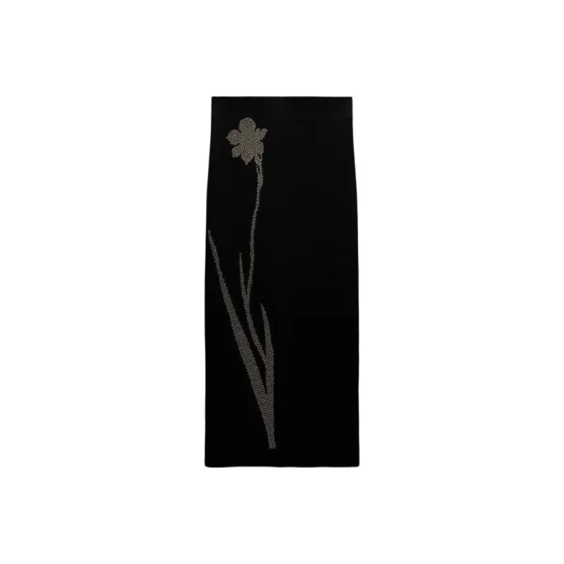 ZARA Casual Long Skirts Women's Black-0