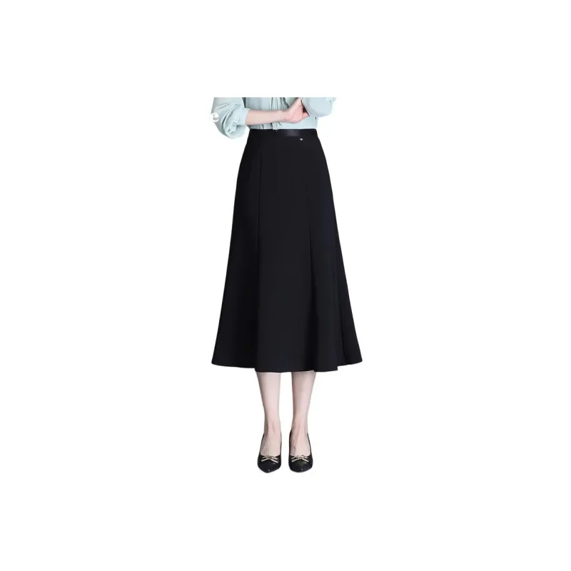 La Chapelle Casual Long Skirt Women's Black-0