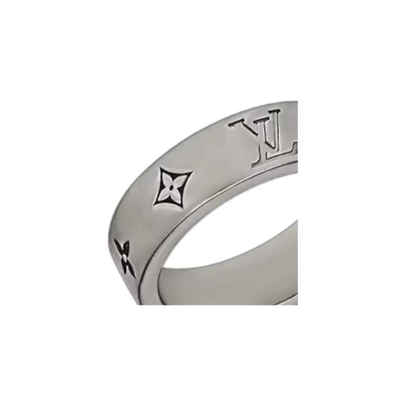 LOUIS VUITTON M1181S Lv Mosaic Thin Ring-2