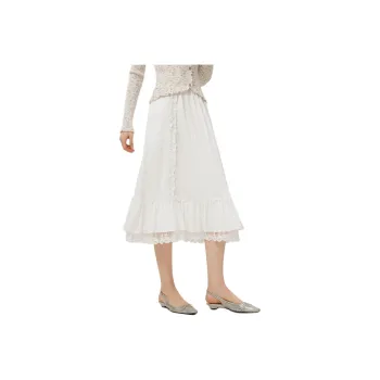 Love To Serve Casual Long Skirt Women's White