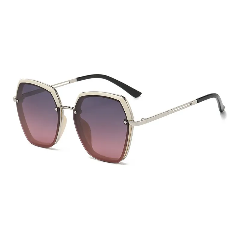 YUZHAOLIN Metal Irregular Shape Sunglasses Unisex-7