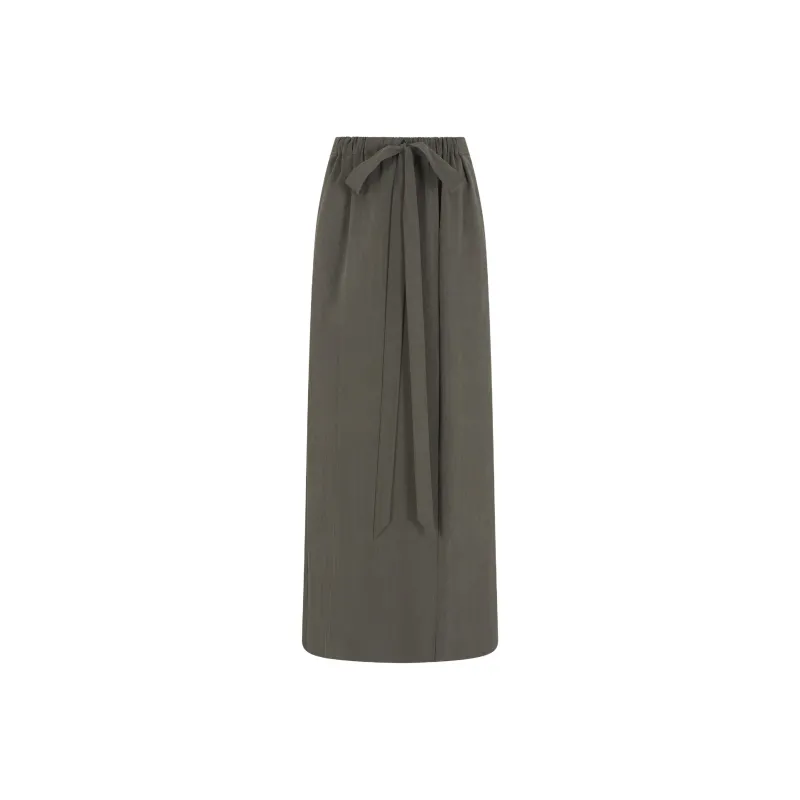 GIORGIO ARMANI Printed Silk organza Long Skirt-0