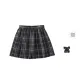 Smoking Plaid Skirt with Bow Tie