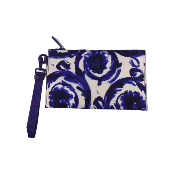 FANSIZHE Nylon Clutch Large Size Men's White & Blue
