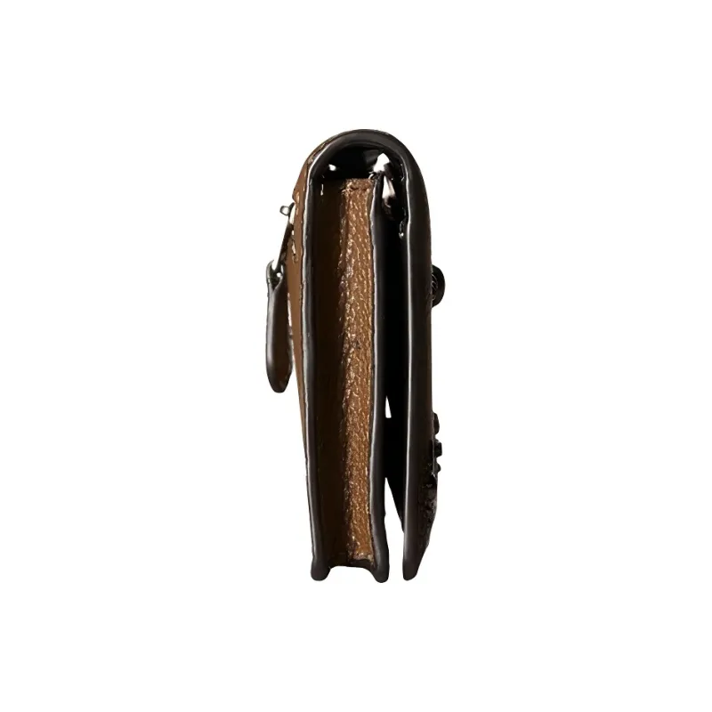 COACH Slim Wallet Leather Wallet Women's Dark Olive Green-1