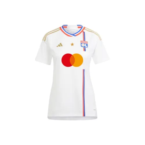 Adidas OLYMPIQUE LYONNAIS 23/24 HOME JERSEY Soccer Jerseys Women's White