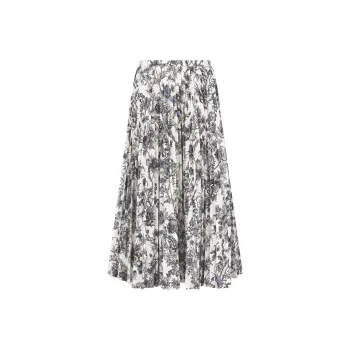 DIOR FW24 Casual Long Skirt Women's Blue