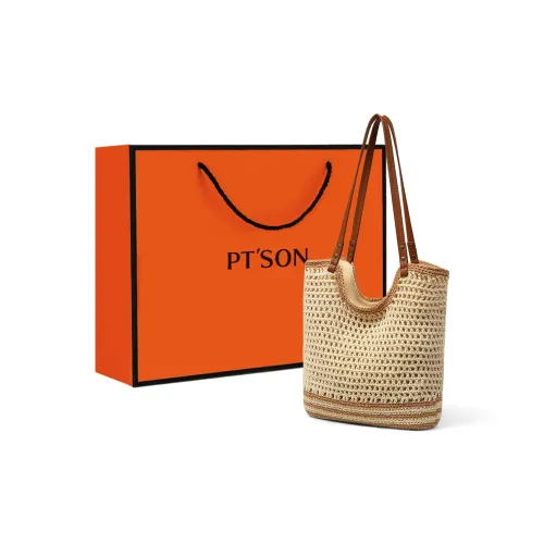 PT'SON Fabric Tote Handbag, Shoulder Bag Moschino Size Women's Ecru