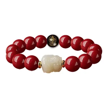 The Thousand Seals Family Reconstructed Cinnabar Bracelets Unisex