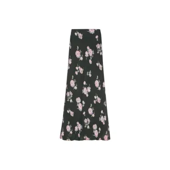 GANNI Floral Printed Crepe Maxi Skirt