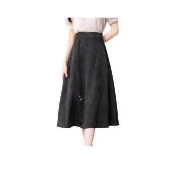 Like The Age Of Water Casual Long Skirt Women's Black