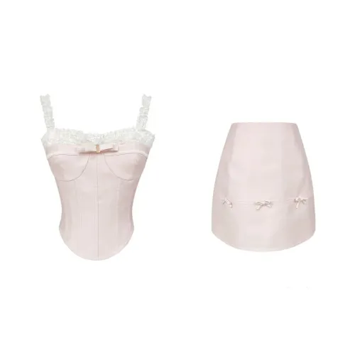 Udon House Skirt Set Women's Pink