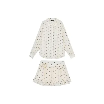 ELF SACK Skirt Set Women's Soft Beige Yellow
