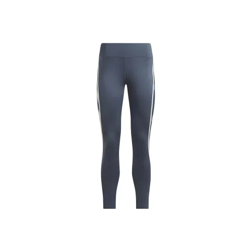 Reebok Running Allover Print Leggings Athletic Trousers Women's Blue