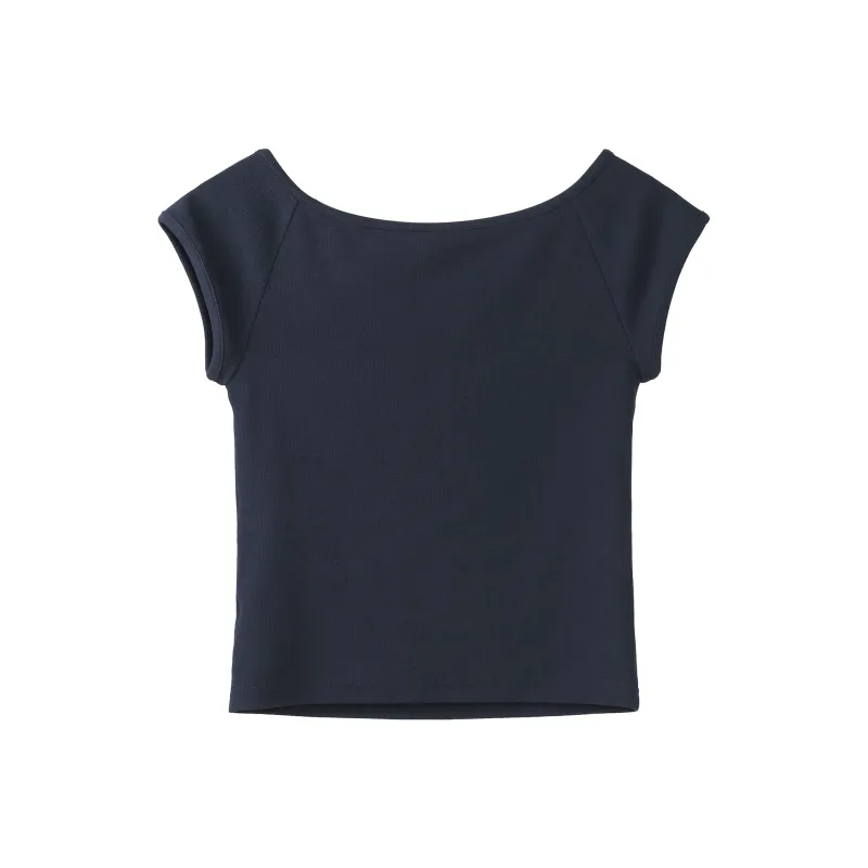 Fstudio Summer Crew Neck Fashion Solid Color Versatile Short Sleeved T Shirts Women's-2