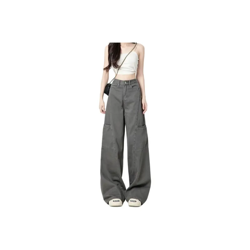 XIANSINIAO Jeans Women's Gray-0