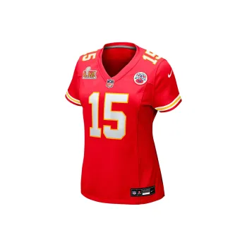 Nike NFL SS25 Patrick Mahomes Kansas City Chiefs Super Bowl LIX Rugby Jerseys Women's Red