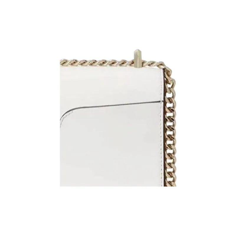 Kate Spade Leather Shoulder Bag Trumpets Women's White-4