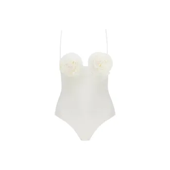 Magda Butrym 3D Flower Bustier Swimsuit