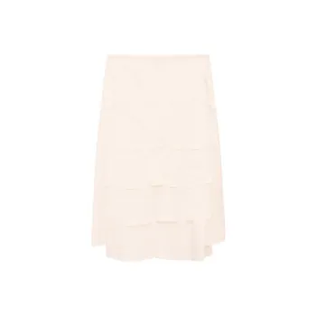 Massimo Dutti Casual Long Skirt Women's White