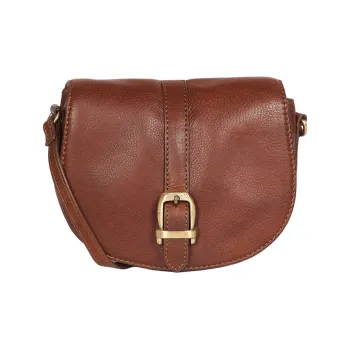 BARBOUR Leather Saddle Bag, Shoulder Bag, Crossbody Bag Women's Brown