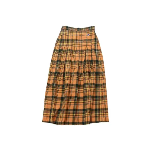 Champion FW24 Casual Long Skirts Women's Light Orange Color