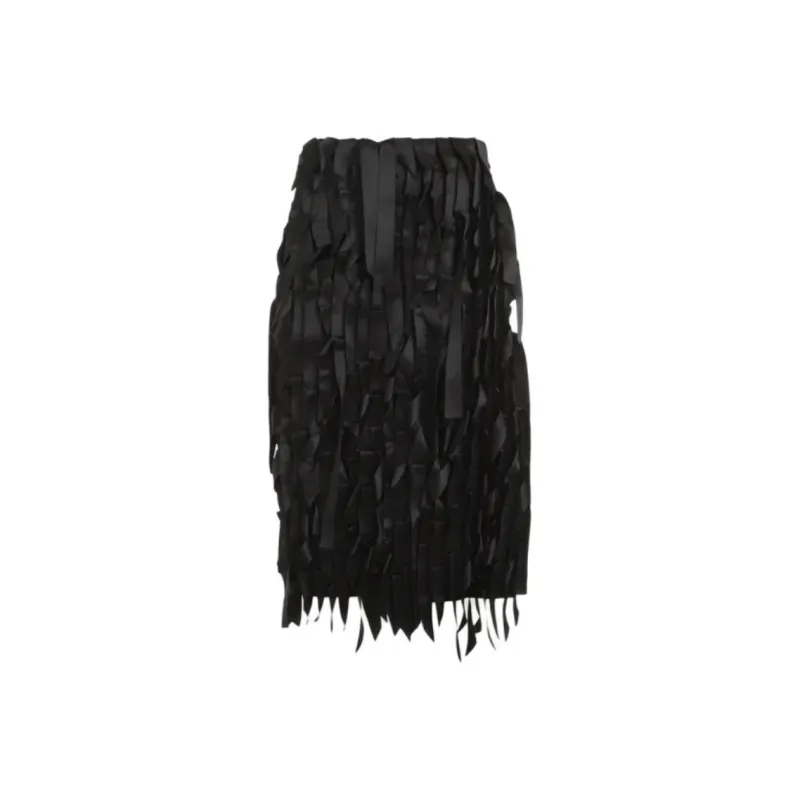 PRADA Fringe Detailed Skirt-0