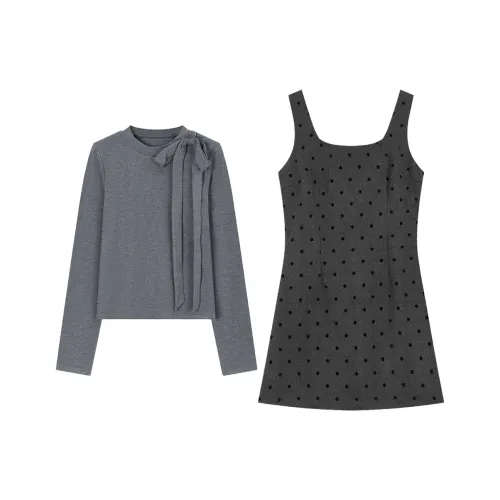 Qiuerle Two Piece Skirt Sets Women's