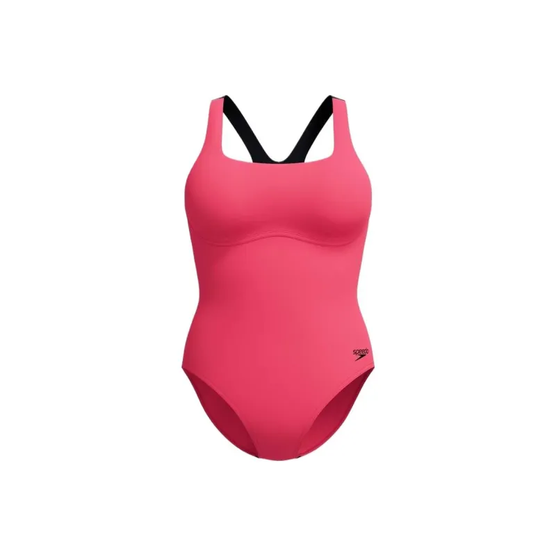 Speedo Racerback Swimsuit Pink One piece Swimsuit Women's Pink-0