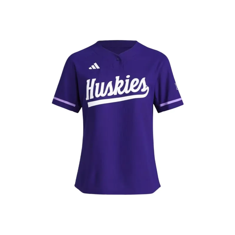 Adidas Free Shipping With AdiClub Washington Collegiate One Button Softball Jersey-0
