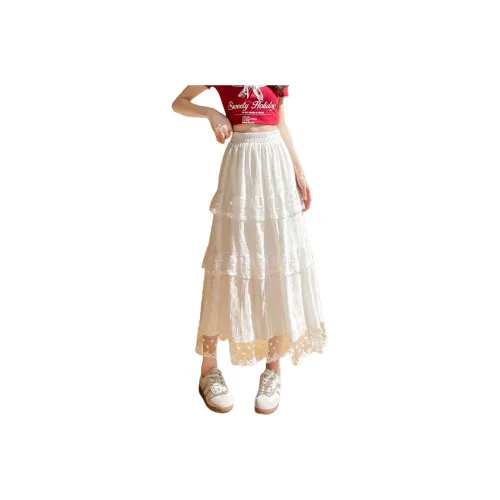 SITOL Casual Long Skirts Women's White