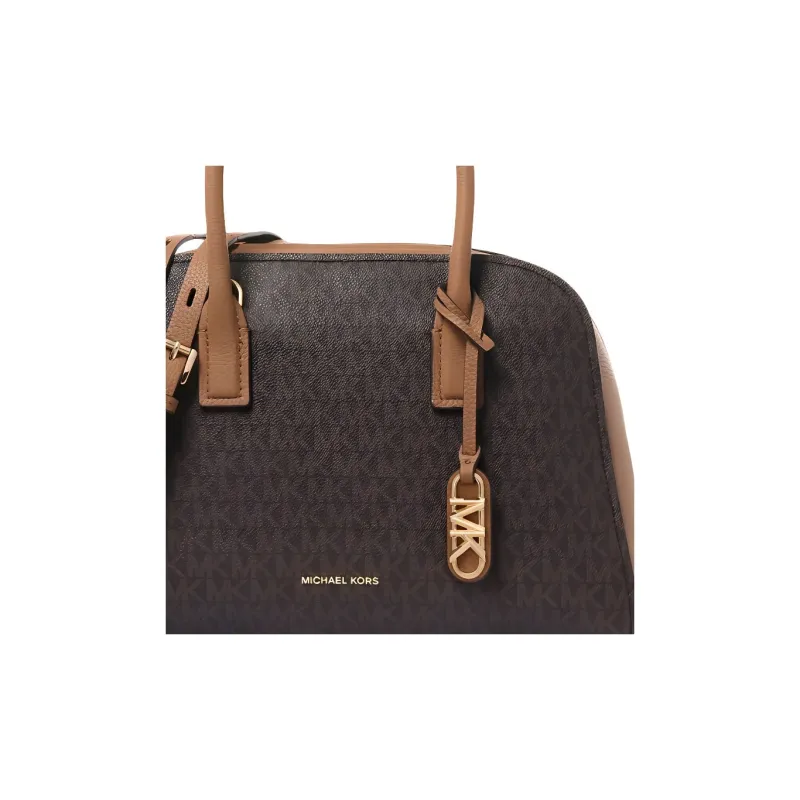 MICHAEL KORS Artificial Leather With Cow Leather One Shoulder Handbag Medium Size Women's Brown-2