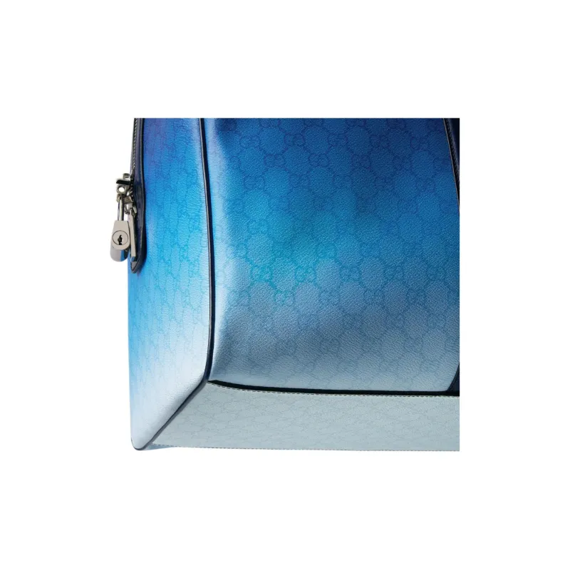 GUCCI GG Monogram Coated Fabric Handbag, Shoulder Bag, Crossbody Bag, Travel Bag Men's Blue-4