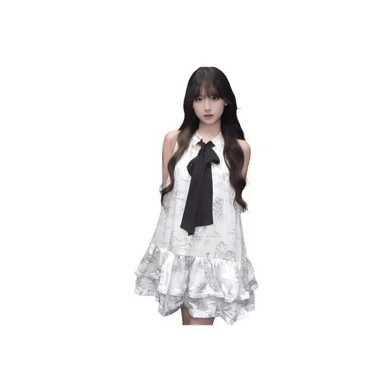 XIANSINIAO Sleeveless Dress Women's-0
