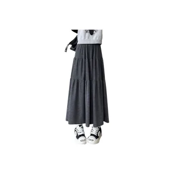 Ya Sheep People Casual Long Skirts Women's Dark Gray