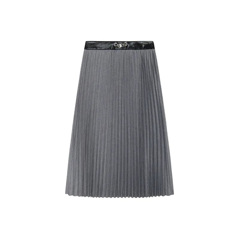 DKNY Casual Long Skirt Women's Heather Gray-0
