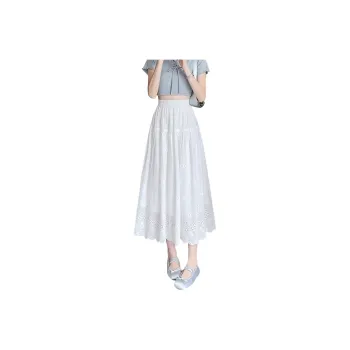 Ya Sheep People Casual Long Skirt Women's White