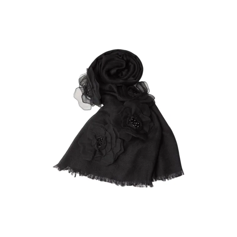 Valentino Cashmere Shawls Women's Black-0