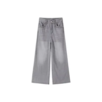 XIANGYING Jeans Women's Light Gray