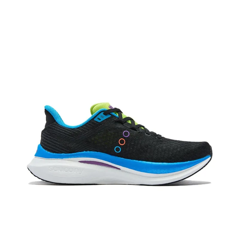 Saucony Cushioning, Wear Resistant Low Top Running Shoes Unisex Black Purple FUTURE BLACK-1