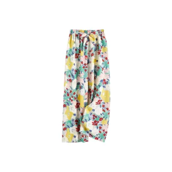 TOUCH Casual Pants Women's Red Green Multicolor