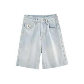 A Paradise For Awakening Denim Shorts Women's Light Blue