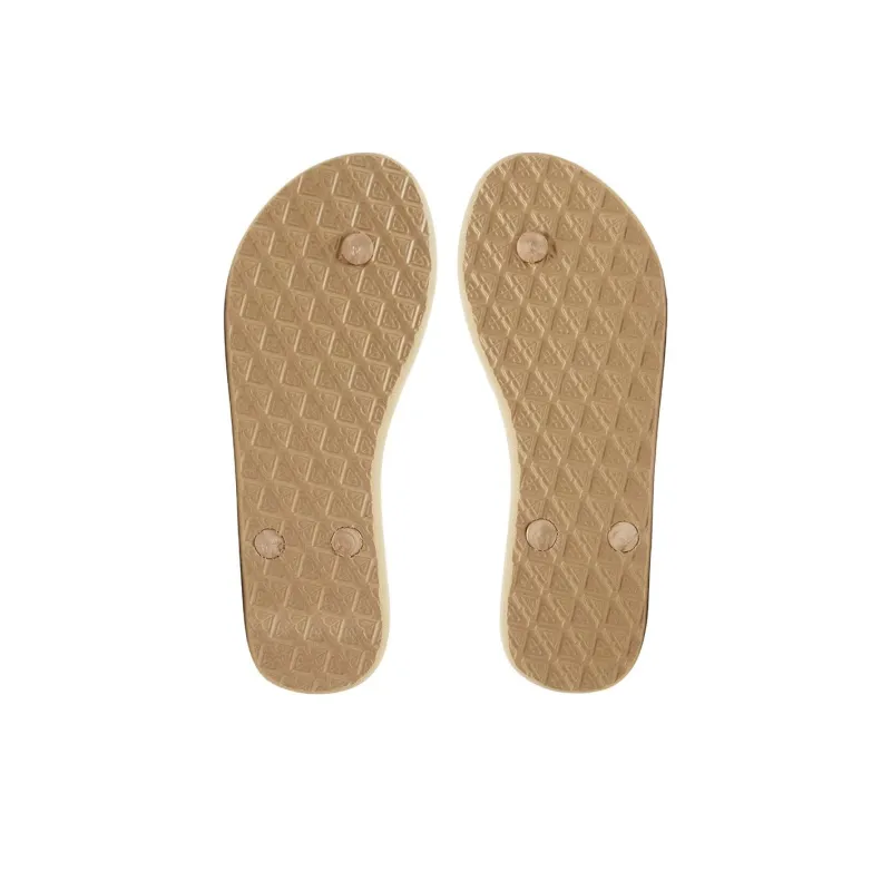 ROXY Rubber Sole Abrasion Resistant Flip Flops Women's Gold-4