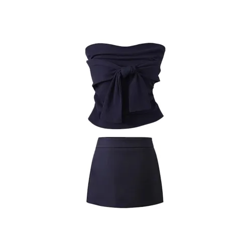 PZGE Skirt Set Women's Dark Blue